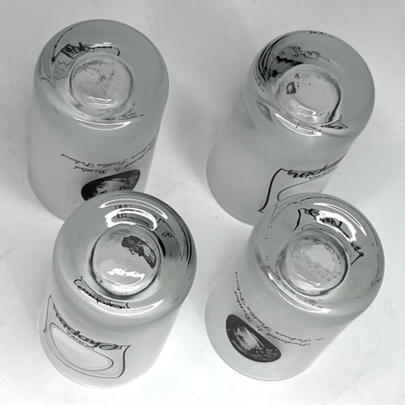 Chopin Vodka Shot Glasses Frosted Set of 4  Rare  Vintage - Picture 13 of 14